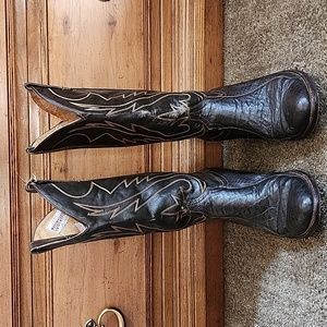 VIntage brown leather Cowtown cowboy boots Men's 6.5 Women's 8